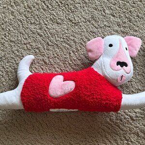 Dog Shaped Throw Pillow (or Dog Toy) w/Heart Sweater BRAND NEW
